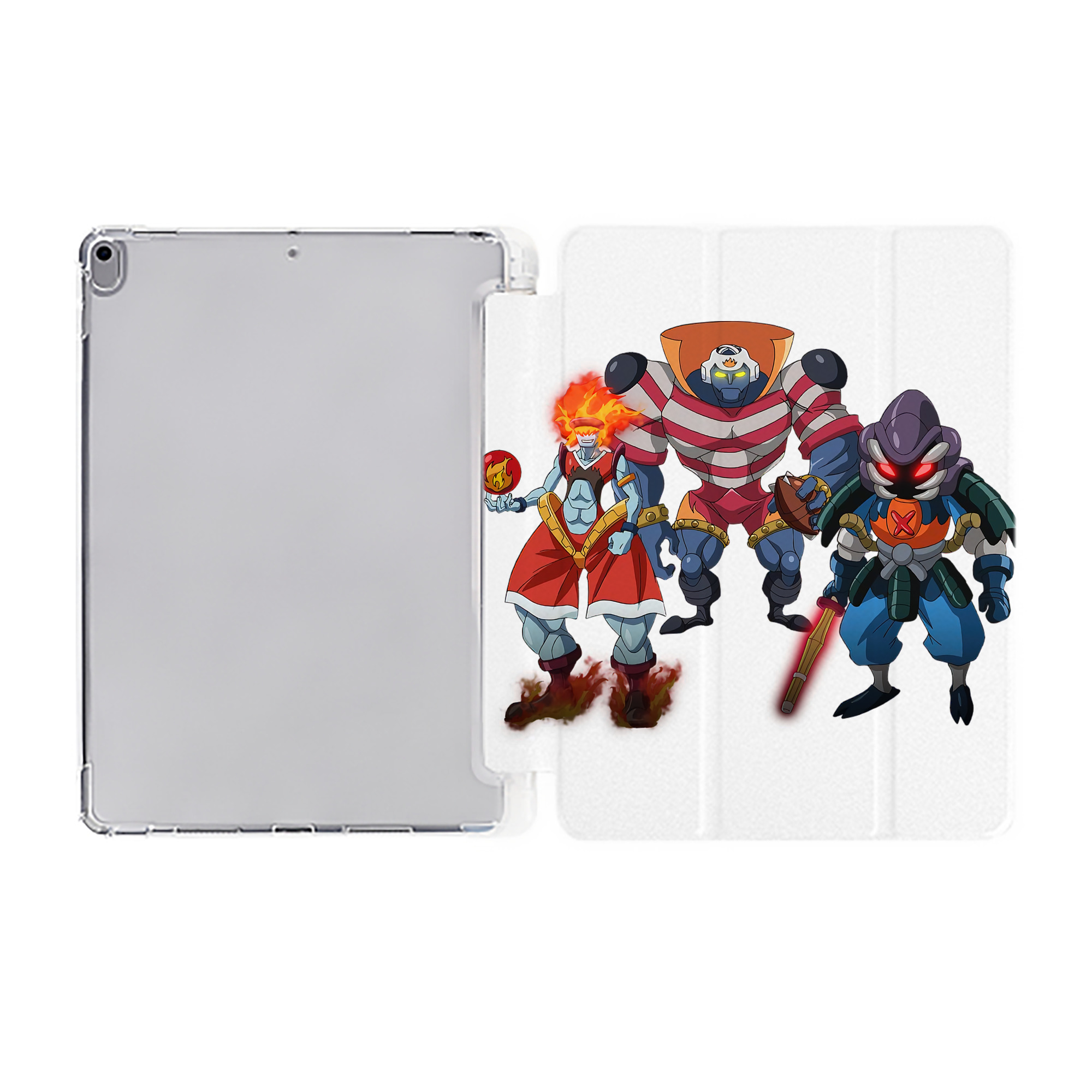 （画像用） 遊☆戯☆王 Yu-Gi-Oh! IPad ケース ペン収納付き 三つ折りスタンド PUレザー×シリコン 対応機種9.5/10.5/10.9インチ